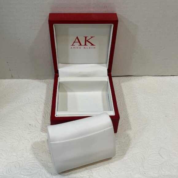 Anne Klein AK EMPTY Red Presentation Storage Watch Jewelry Box Case4"x4.25"x2.5" - Picture 1 of 16